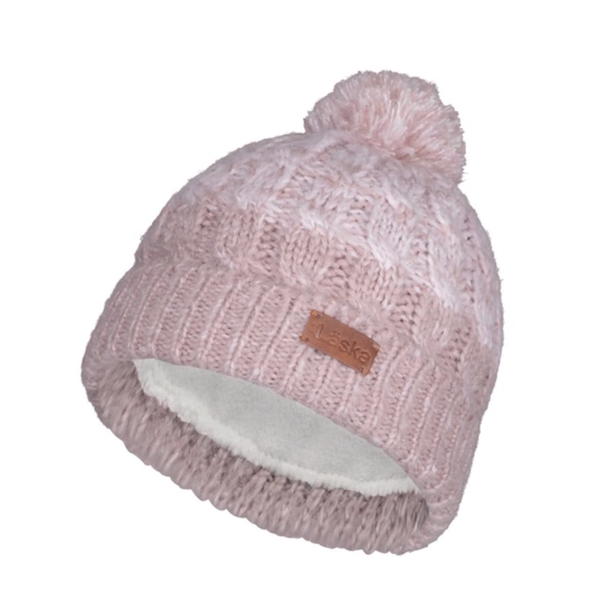 LASKA PINK POMPOM BEANIE