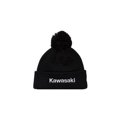 KAWASAKI TUQUE NOIR A POMPON