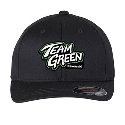 KAWASAKI CASQUETTE TEAM GREEN FLEXFIT JEUNE